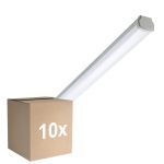 Lot 10x Philips Réglette LED Étanche Ledinaire WT060C 46W 5600lm - 840 Blanc Froid | 150cm - 1x Câblage Traversant