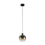 Eglo Suspension Luminaire Oilella Acier Noir Dorée | IP20 - Convient pour 1x E27 