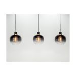 Eglo Suspension Luminaire Oilella Acier Noir Dorée | IP20 - Convient pour 3x E27 