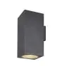 SLV Enola Up/Down Applique Murale Aluminium Gris Carré 55W 6000lm - 930-940 CCT | Extérieur - IP65 - Meilleur Rendu Des Couleurs