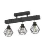 Eglo Plafonnier Townshend 5 Acier Bois Noir | IP20 - Convient pour 3x E27 