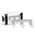 D'Lite Plafond Spot Clio Blanc Inclinable| Convient pour 3x GU10