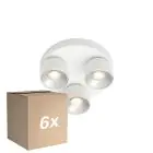 Lot 6x Nordlux Pitcher Spot Métal Blanc | Convient pour 3x GU10