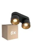 Lot 6x Nordlux Pitcher Spot Métal Noir | Convient pour 2x GU10