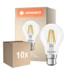 Lot 10x Ledvance Classic LED B22 Poire Filament Claire 3.4W 470lm - 827 Blanc Très Chaud | Équivalent 40W
